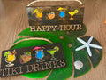 Tiki Drinks Wood Sign