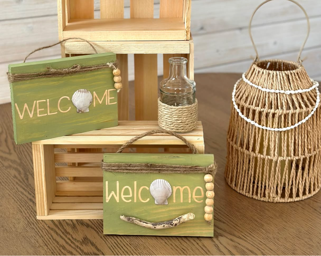 Welcome Wood Sign